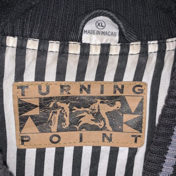 Vintage Denim Varsity Baseball Bomber Jacket - Picture 3 of 7